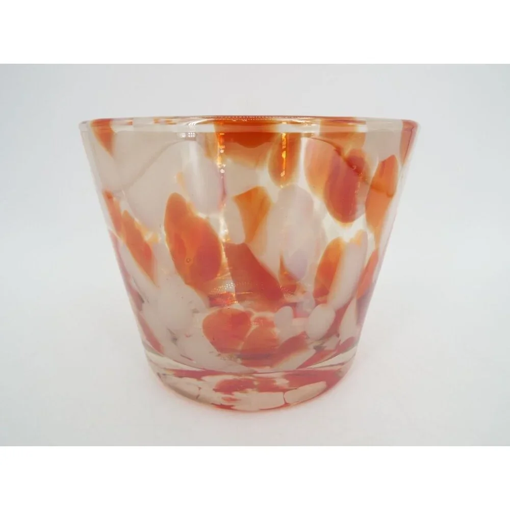 Art Glass Bowl Vase Confetti Millefiori Pattern Handmade in Poland